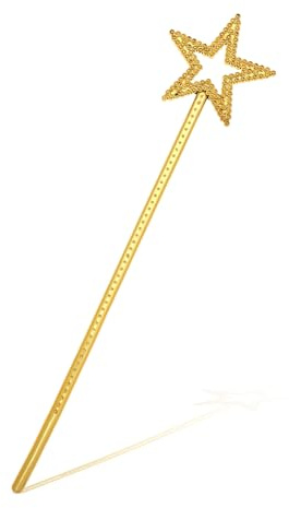 Abeillo Fairy Wand, Gold Angel Magic Wands for Kids, Sparkle Star Princess Wand, Glitter Flower Girl Wand for Weddings, Fairy Party Supplies for Girls, Halloween