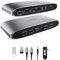 PULWTOP Displaylink Docking Station with 36W Adapter, Triple Display Laptop USB C Docking Station für MacBook M1/M2/M3 Windows, with 2 HDMI, 2 Display Port, PD, USB C Daten, 4USBA, Ethernet, Audio