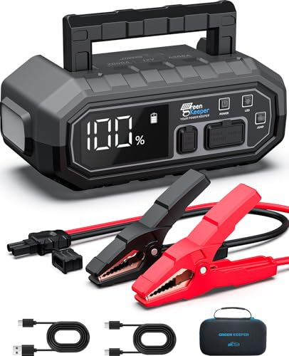 Starthilfe Powerbank 4000A Tragbarer 12V Starthilfekabel & Booster für Benzin/Diesel 10.0L Auto Starthilfe mit Jump Starter Safe Autobatterie Booster KFZ Effizient für alle Wetterlagen