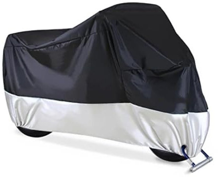 Motorradabdeckung Für Y&amaha NMAX 155 NMAX 125 NMAX 150 2015-2020 Motorradabdeckung Wasserdicht Staubdicht UV Schutzzubehör(Silber,L für 180cm)