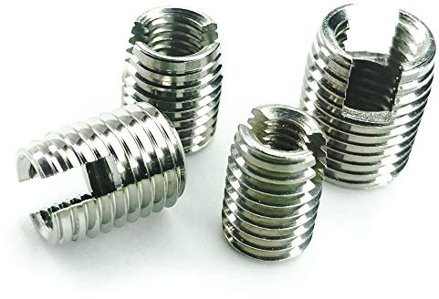 Gewindeeinsätze (selbstschneidend) mit Schneidschlitz - M12-1 Stück - aus rostfreiem Edelstahl A1 (VA) - NIRO | norm-genau®