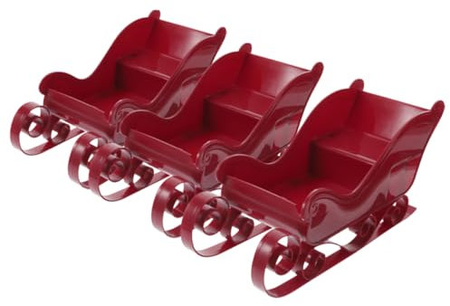 SHOWERORO 3stücke Teiliges Weihnachtsdekoration Schlitten Ornament Für Tischdeko Festliche Schlittendekoration Für Weihnachtsfeiern Und Feste