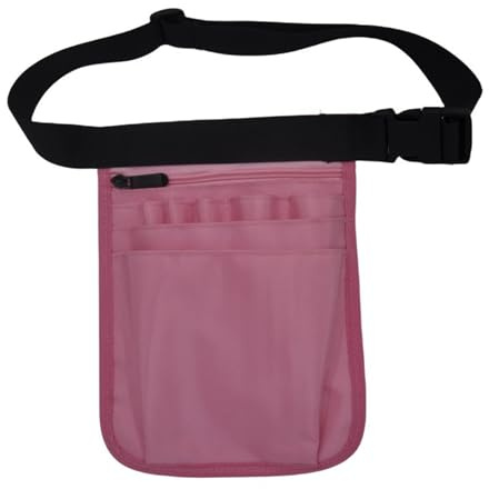 HSTWODE Werkzeugtasche mit Gürtel Krankenschwester Tasche Verstellbarem Werkzeuggürtel Tasche Nurse Multi-Fach Werkzeugtasche Utility Gürteltasche Arbeit für Damen und Herren (rosa)