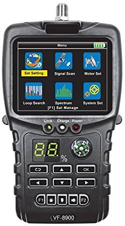 Satellite Finder VF-8900 Sat Finder for Ricevitore Satellitare DVB S2/DVB S Dish TV Satfinder Bussola Satellite Finder Meter Loop Ricerca Spettro Prestazioni stabili
