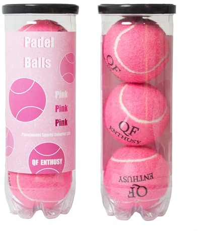 QF ENTHUSY Pink Tennis Balls, 3 Pack Tennis, Suitable for Beginner, Training, Matches & Practice Sessions, Single Can(Pink)