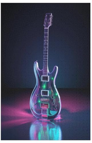 Puzzle Für Kinder, Gitarres -Puzzle Für Erwachsene, 1000-teiliges Holzpuzzle Für Jugendliche Und Erwachsene, Tolles （78×53cm）