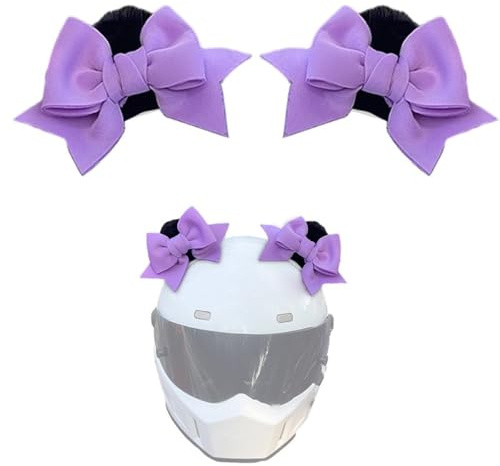 1 Paar Niedlich Motorrad Helm-Ohren,Motorradhelm Deko,Dreidimensional Schleife Katzenohren mit Klettverschluss,Plüsch Katzenohrform Helm-Dekoration Abnehmbarer Helmschmuck,Rosarot