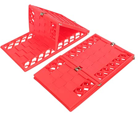 Amosfun Car Traction Mats Tire Grip Aid for Snow Mud and Rain Plastic Car Traction Boards with Easy Installation for Bad Weather Recovery