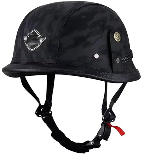 Vintage Caschi Jet E Demi-Jet Caschi Cromwell Scodella Aperto Casco Moto ECEDOT Omologato Mezzo Elmetto Da Moto Retrò Per Uomo E Donna Biker Cruiser Scooter Touring 3,XXL:63-64CM