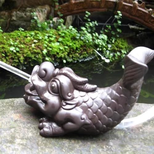 JIAOCKJIAO Sputacchiera per Laghetto, Fontane per Laghetti Decorative da Giardino, Decorazioni da Giardino per Laghetti Koi con Pompa, Statue per Giochi d'Acqua da Esterno