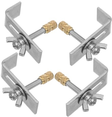Mikinona Undermount Sink Support Brackets Copper and Iron Mounting Parts for Undermount Sinks Sturdy Fixing Kit for DIY and Professional Installation Random Color