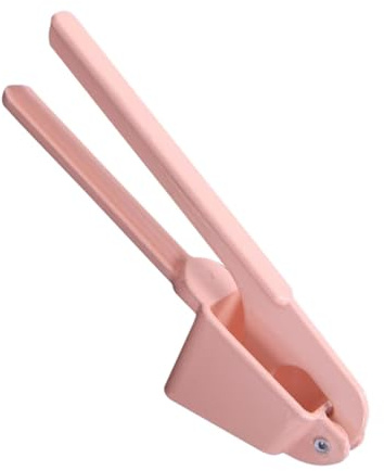 DEARMAMY Multifunction Alloy Garlic Press and Slicer with Mincer Crusher Pink Garlic Presser for Kitchen Use and Slicing