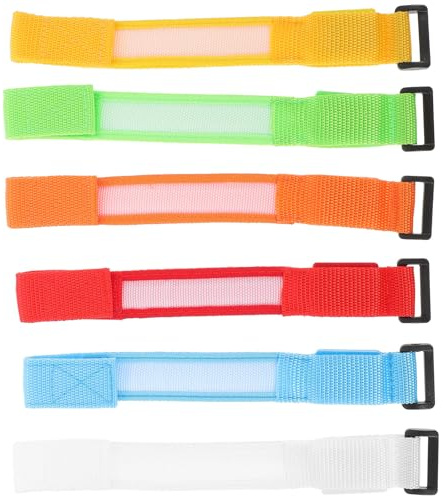 BESTYASH Bracciali LED Luminosi per Feste e Attività All'aperto, Fascia Polso Regolabile in Nylon Leggero, Confezione da 6 Pezzi per Serate e Concerti