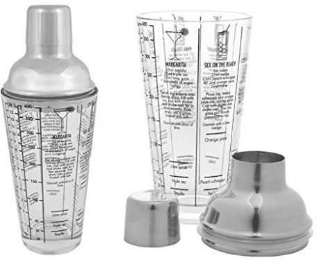 Glass Recipe Cocktail Shaker Gin Vodka OR Mixed (Mixed)