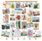 Love-KANKEI Marco de Fotos con Memoria, Collage, Marco de Fotos de Madera, con 30 Pinzas de Madera pequeñas, Regalo Ideal para cumpleaños, Bodas, Navidad, etc. (FAMILY)