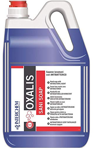 4 taniche da lt.5 Oxalis Sani Soap mani sapone igienizzante lavamani con antibatterico