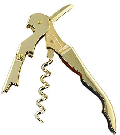 Oenophilia Duo-Lever Professional Waiters Corkscrew - Plated, Gold