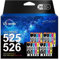 Uniwork PGI-525 CLI-526 Druckerpatronen Kompatibel für Canon 525 526 Tintenpatrone, Multipack Patronen für PIXMA MG5350 MG5150 MG5250 IP4850 IP4950 IX6550 MX885 MX715 MG6150 (20er-Pack)