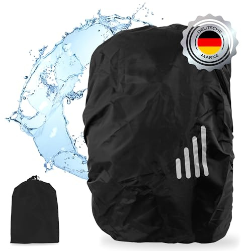 ECENCE x Regenhülle Rucksack mit Aufbewahrungsbeutel Regenschutz für Schulranzen, Regenüberzug, Wasserdichter Rucksacküberzug