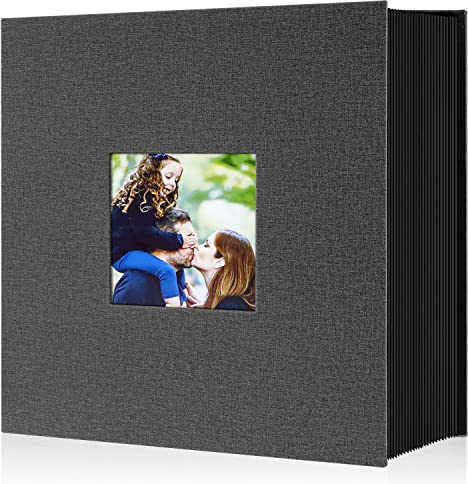 Ywlake Photo Album 4x6 1000 Pockets, Extra Large Capacity Linen Cover Picture Albums Holds 1000 Horizontal and Vertical Photos Black
