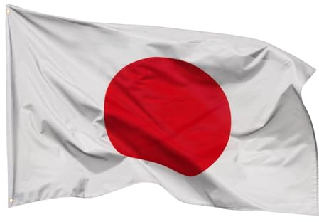 PHENO FLAGS Drapeau Japon 90x150cm – japonais décoration - résistant aux intempéries, avec œillets en laiton, 100% polyester, coutures doubles robustes et couleurs éclatantes