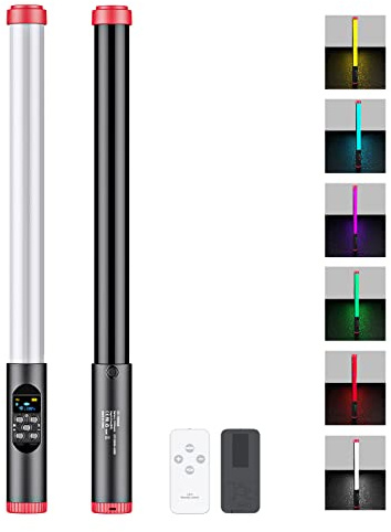 Starbea RGB Handheld LED Video Light, Waterproof Stick Photography Lighting, Thousands of Colors,with Built-in Rechargeable Battery and Remote Control (ST-118 RGB)