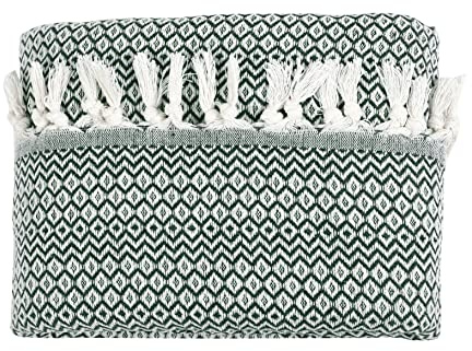 Tuiste Doppelte Tagesdecke Grün Dunklegrün, Baumwolle, Couchüberwurf, Sofadecke, kuschelige TV-Decke, Couchdecke, Sesseldecke, Wendedecke, Bettüberwurf, Couch Überzug, Sommerdecke, 200x230 cm