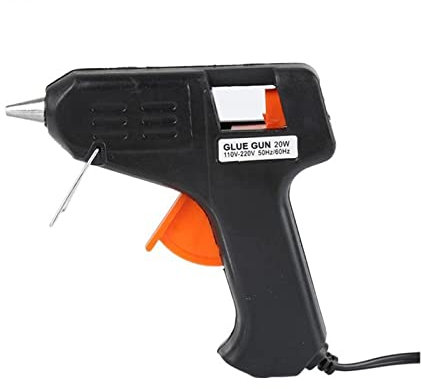 Hot Glue Gun Hot Melt Glue Gun with 7mm 11mm Glue Sticks Mini Electric Heating Household Hot Glue Gun Home DIY Tools Craft Repair Tools (Color : Black 20w, Size : 1)