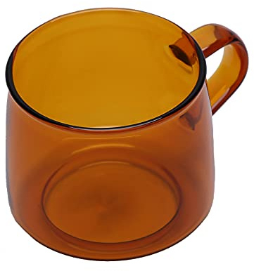Kaffeetasse, Borosilikat-Getränk, Haushalts-Mundbechergriff mit Transparenter Wasserkarte für Irische Kaffeegläser aus Kristallglas (Bernstein)