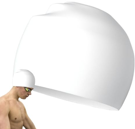 Holdes Cuffia da Bagno in Silicone da Donna, Cuffia da Bagno per Adulti, Cuffia da Bagno in Silicone Impermeabile con Protezione 'udito, Cuffia da Bagno in Silicone Antiscivolo per Donne, Uomini e
