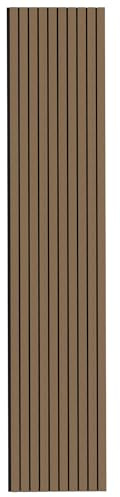 Tuda Grass Direct Luxury Acoustic Wall Series 2 Wide Slatted 3D Wood Veneer Panels - 240cm x 60cm - Smoked Oak