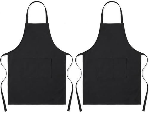 L.C. life Kochschürze für die Küche, schwarz, wasserdicht und ölbeständig, für Männer, Kellnerschürze, unverzichtbar für Kochliebhaber,(70 x 80 cm)