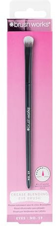 Brushworks No.19 Crease Blending Eye Brush – Fluffy Tapered Eyeshadow Brush with Soft Synthetic Bristles for Seamless Blending, Vegan & Cruelty-Free