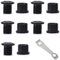 5 Sets Bulloni per Corone in Lega di Viti a manovella Alluminio Bulloni e Dadi per Accessori per Biciclette per Bici da Corsa MTB e Bici da Strada Guarnitura M8, Ferroso 5 Sets Nero