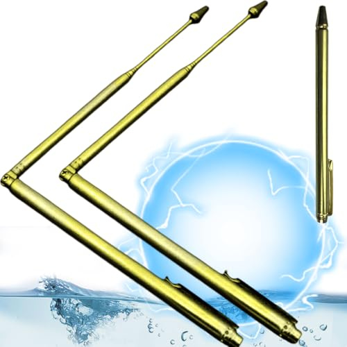 VURYAPI 2 Pezzi Bacchette Rabdomante Professionali d'Ottone - Bacchette di Radioestesia per Geobiologia, FengShui, Aste di Radiestesia Professionali, Aste Radiestesia di