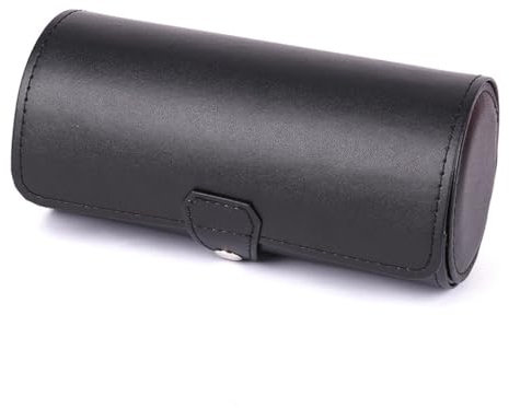 Aioneer 3-teilige zylindrische Uhrenbox aus Leder zur Aufbewahrung von Schmuck und Uhren