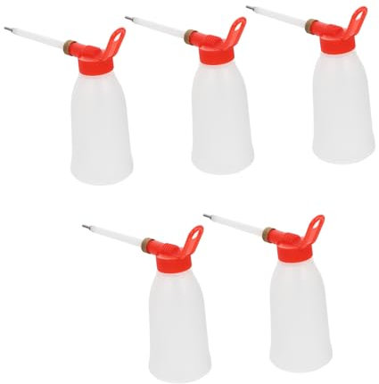 Operitacx 2 Sätze Nähmaschinenöler Leimflasche Nähölapplikatoren Ölspenderflasche Oil Pot Oil Bottle Ölbehälter Flüssigkleber Nachfüllbare Flasche Metall Rot Wiederverwendbar 5 Stück * 2