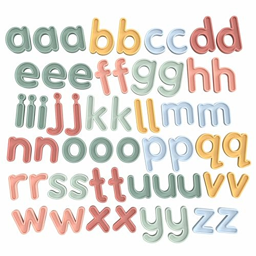 57-teiliges Silikon-Buchstaben-Set für Kinder | Buchstabier-Set | Alphabet-Badebuchstaben | ABC-Buchstabierspielzeug für Kinder | Ab 3 Jahren