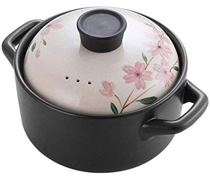 HYRTHAFSDF Cacerola de Barro para cocinar Ollas de Barro para cocinar Cazuela con Tapa, Cazuela Resistente para guisos Olla Grande con Asas Dobles y Tapa Fácil de cocinar