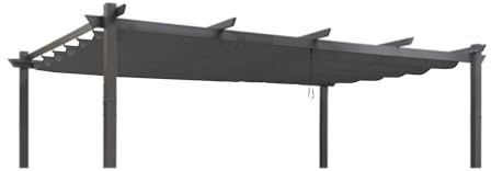 PURPLE LEAF Pergola Ersatzdach für 3.65 x 4.85 m Pavillon, Gartenpavillon Ersatzbezug, Wasserdicht, UV Schutz, Grau