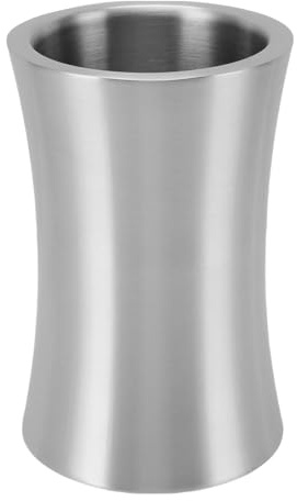 Nurnesy 304 Cubo de Vino de Acero Inoxidable Champán Cubo de Hielo Enfriador de Vino Tinto con Diseño de Forma de Cintura para Fiestas Picnics