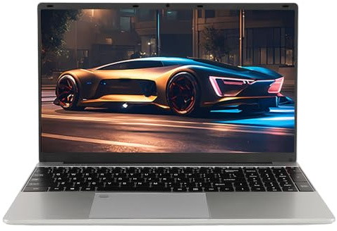 Plyisty 15,6 Tum Full HD Lightweight Slim Laptop PC med Fingeravtryck Unlock för Business Gaming, N6000 CPU (EU 12 GB+1TB)