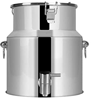 Stainless Steel Wine Bucket 5L/9L/14L - Insulated Tote Jug with Sealed Lid & Milk Tap - Perfect for Oil, Churn, and Beverage Storage - Durable & Stylish