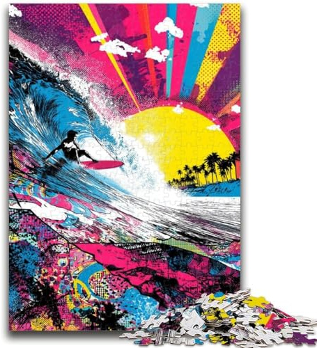 1000-teiliges Puzzle für Erwachsene und Jugendliche, Surf-Graffiti, für Kinder ab 14 Jahren, schönes Design-Spiel, schönes Design-Spiel, tolles Geschenk, 26x38cm