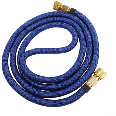 Tubo da giardino espandibile con connettore in lega di alluminio a prova di perdite, copertura flessibile in poliestere, testa irrigatore multi-modello e comodo dispositivo di irrigazione per una cura