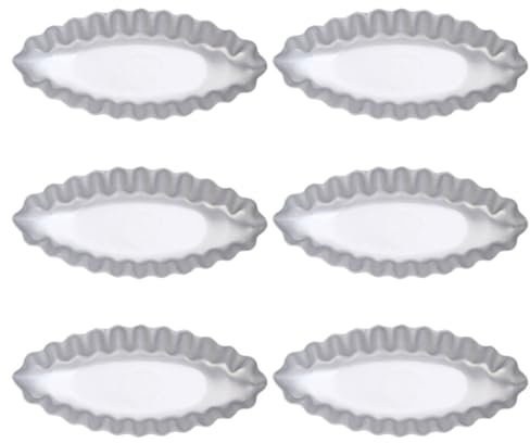 TOYANDONA Moule à Tartelettes Œufs 6 Pièces Grand Format en Alliage d'Aluminium Antiadhésif, Résistant Chaleur et Froid, Surface Dure Facile à Nettoyer, Ustensile Cuisson Maison pour