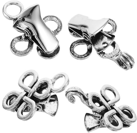 STOBAZA 2 Pares Clip de Suéter Vintage Diseño Hueco de Aleación de Zinc para Mujer y Niña, Broche Doble Funcional para Eventos Formales y Uso Casual, Estilo Retro y Elegante