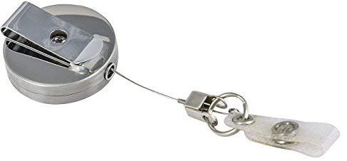 Schlüsselhalter Schlüsselanhänger Seil Gürtelclip Clip Ausziehbar JoJo Stahl Band Karabiner Zugband Stahlseil Stahlschnur Schnur Stark Ausweishalter Ausweis Kartenhalter Karte Halter JoJo Klemme