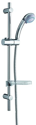 Wirquin 60721659 Kit barre de douche D18 Deseo 2 jets, chromé