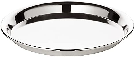 EDZARD Tablett, Serviertablett Marlene, rund, edel versilbert, anlaufgeschützt, Durchmesser 34 cm